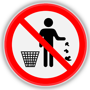 Mantenga limpia la isla: prohibición de tirar basura