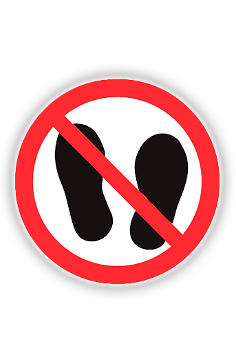 It is forbidden to step on the corals