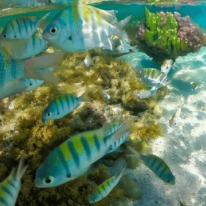 Colorful Fish on Santo Aleixo Island